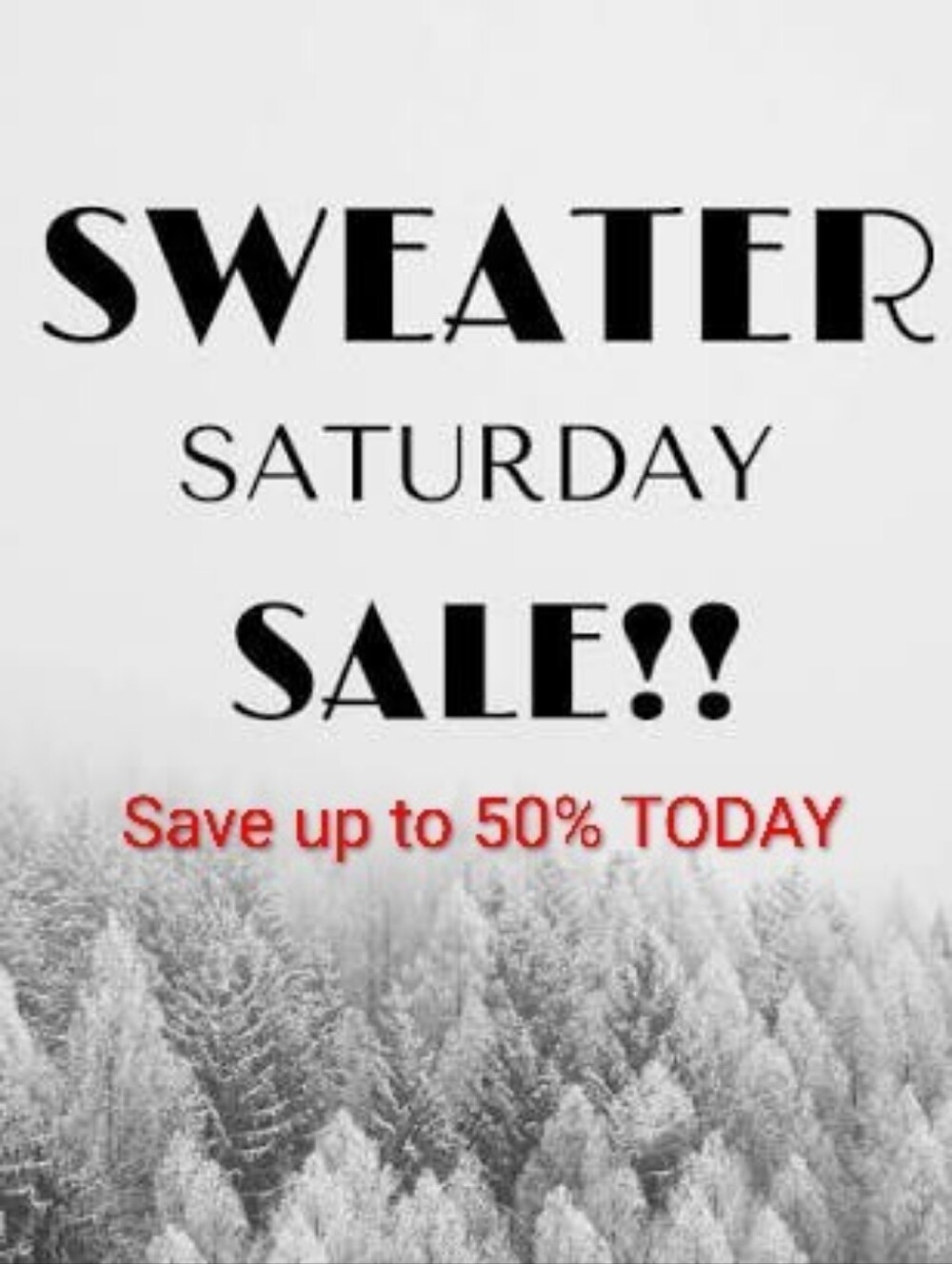 SAVE TODAY with my SWEATER SALE